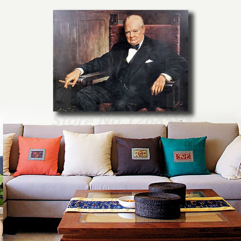 Winston Churchill Wallpaper Hd Wall Art Canvas Poster - Sir Winston Churchill , HD Wallpaper & Backgrounds