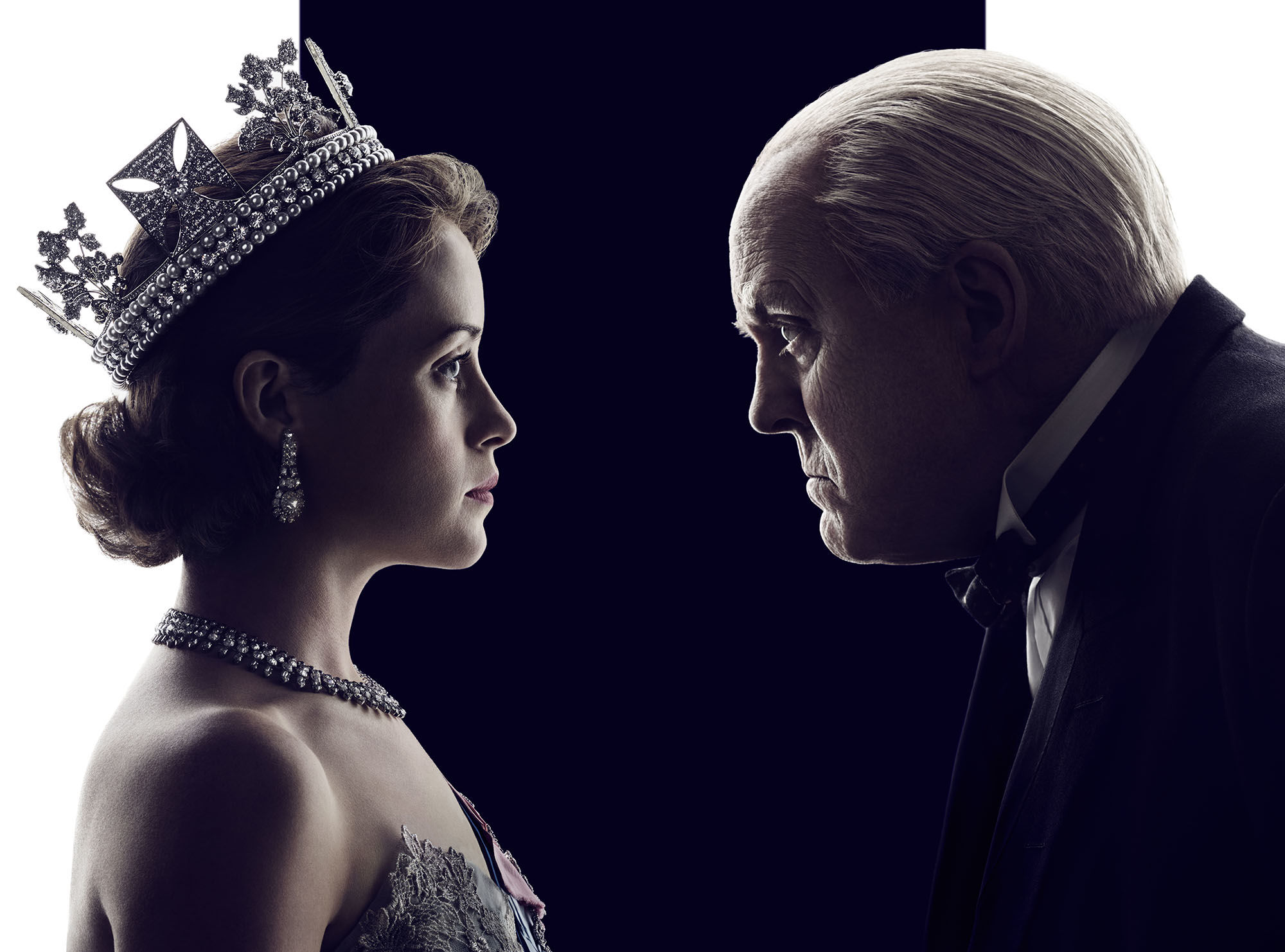 The Crown Hd Wallpaper - Crown Churchill And The Queen , HD Wallpaper & Backgrounds