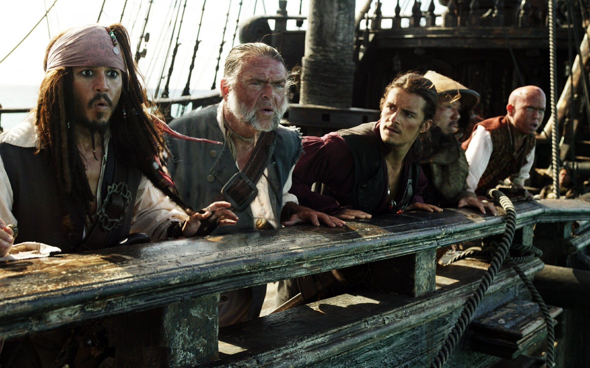 Pirates Of The Caribbean Jack Sparrow Orlando Bloom - Пираты Карибского Моря Палуба , HD Wallpaper & Backgrounds