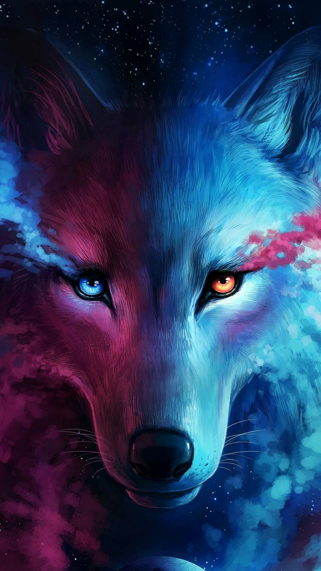 Neon Wolf Wallpaper > - Fantasy Wolf Background , HD Wallpaper & Backgrounds