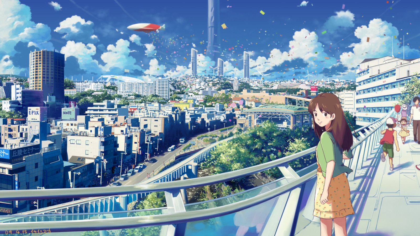 Anime - Anime Cityscape , HD Wallpaper & Backgrounds