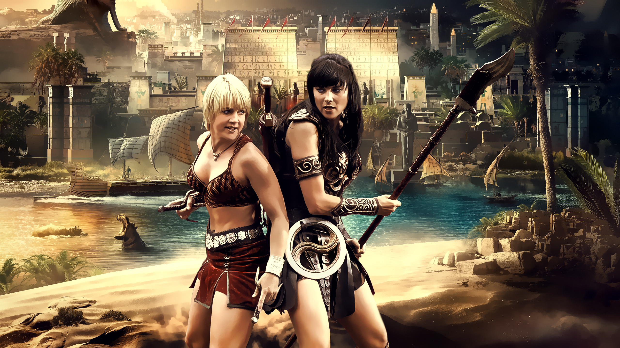 Xena And Gabrielle Hd Wallpaper - Assassins Creed Origins Pc , HD Wallpaper & Backgrounds
