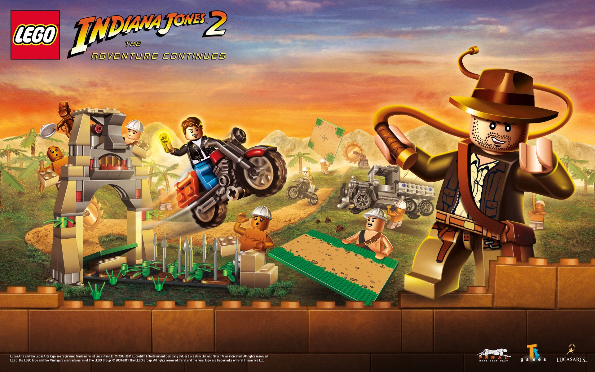 Lego Indiana Jones Hd Wallpaper - Lego Indiana Jones 2 The Adventure Continues Wii , HD Wallpaper & Backgrounds