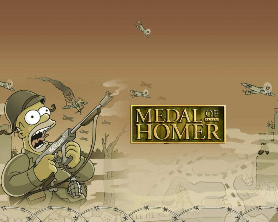 Medal Of Homer Medal Of Honor Homer The Simpsons Hd - Simpsons Medal Of Homer , HD Wallpaper & Backgrounds