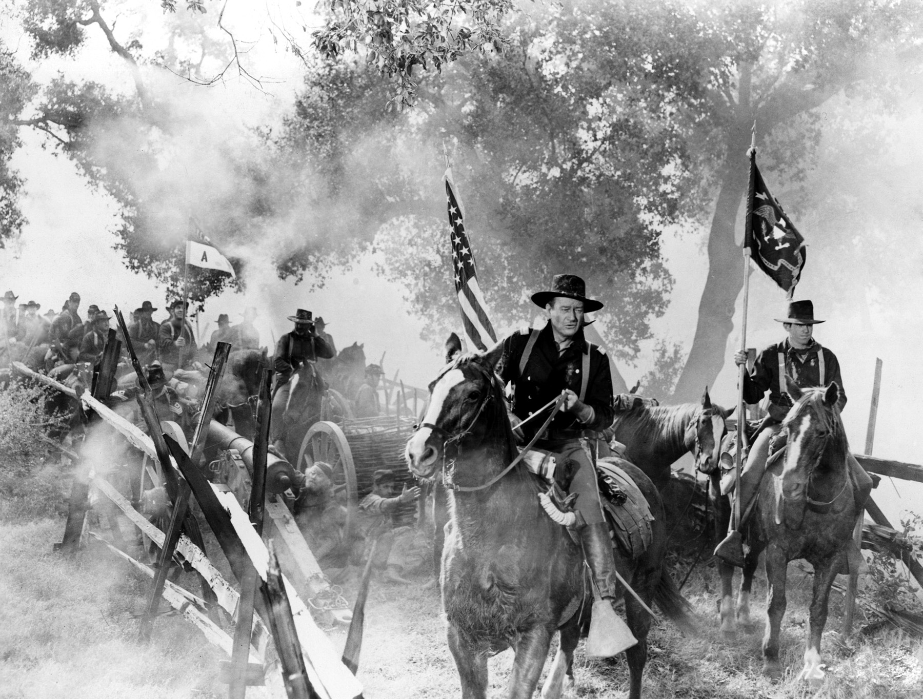 John Wayne Wallpaper Hd - Civil War Soldiers On Horseback , HD Wallpaper & Backgrounds