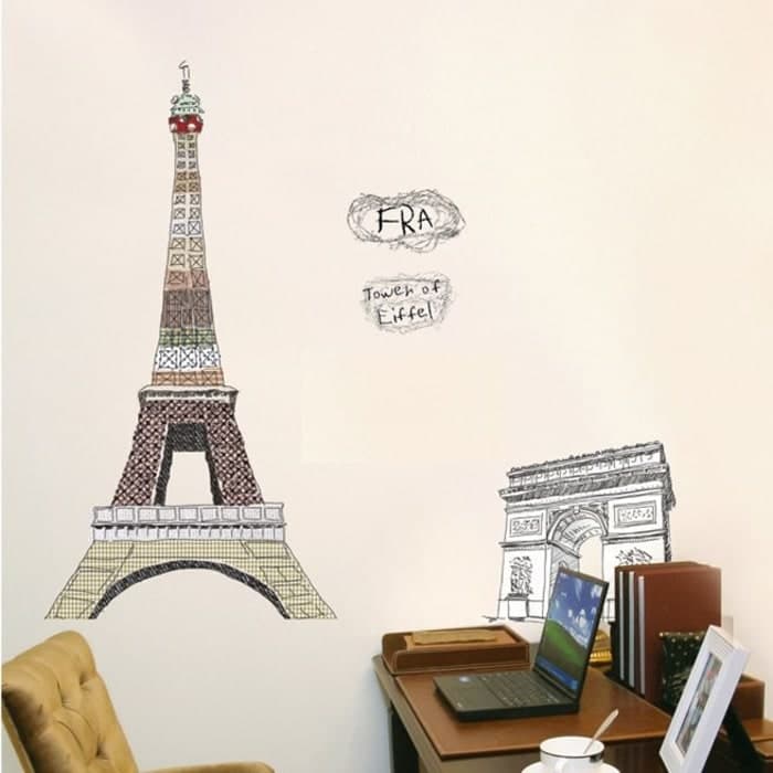 Eiffel Paris Crayon Ii - Paris Themed House Decor , HD Wallpaper & Backgrounds
