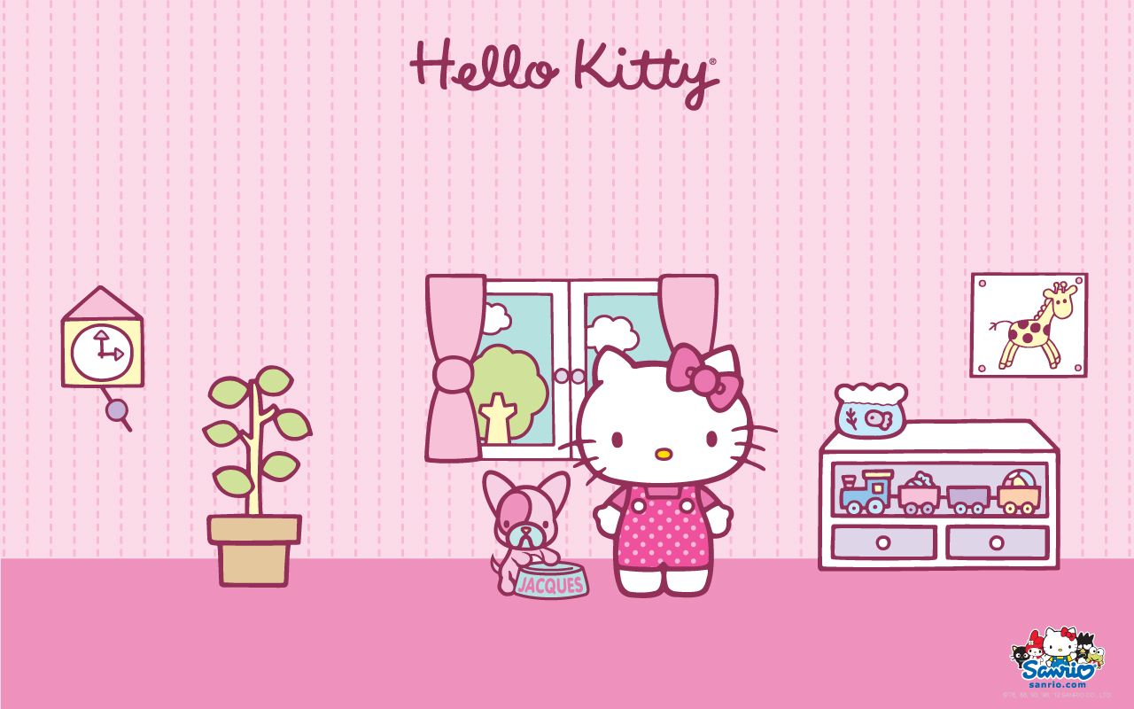 Wallpaper Hello Kitty Lucu 42 Pictures - Hello Kitty Sanrio Background , HD Wallpaper & Backgrounds