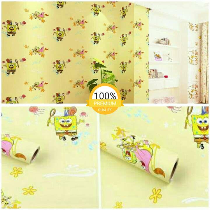 Wallpaper Dinding Murah Rumah Ruang Tamu Kamar Tidur - Harga Wallpaper Dinding Spongebob , HD Wallpaper & Backgrounds
