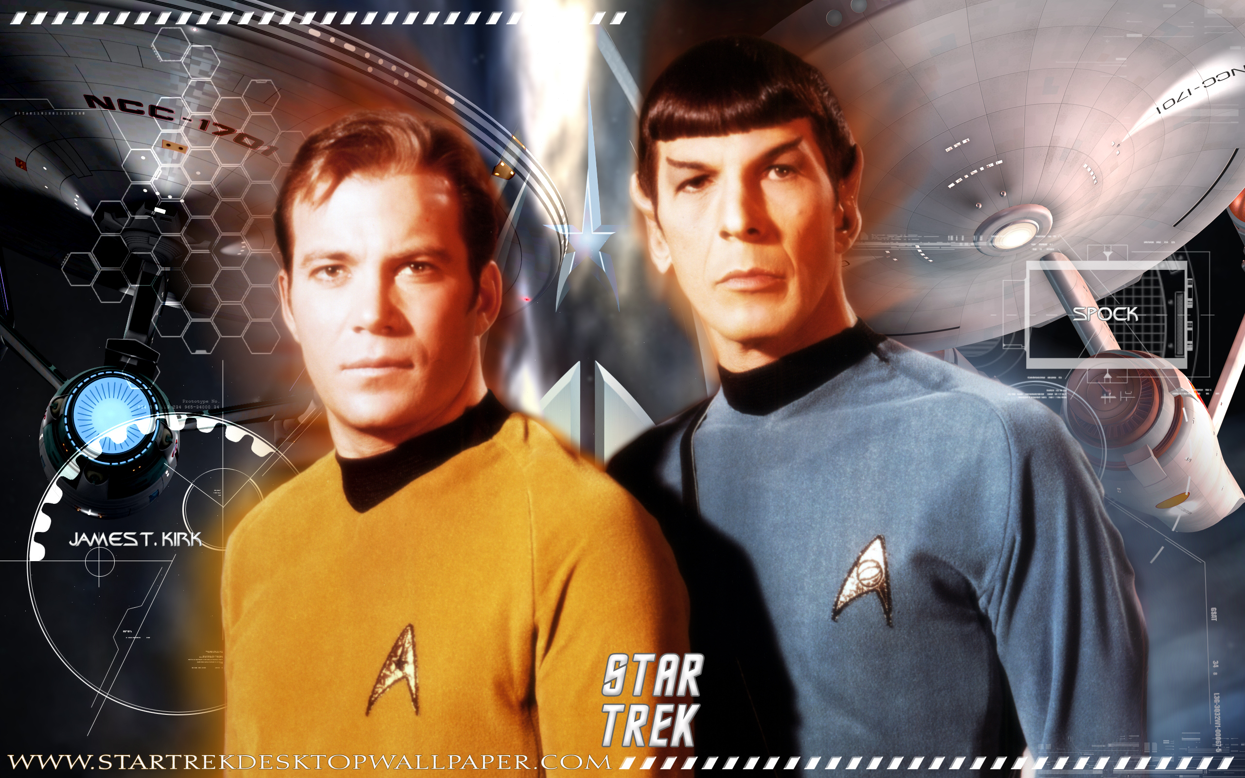 Kirk And Spock - Star Trek Captain Kirk Spock , HD Wallpaper & Backgrounds