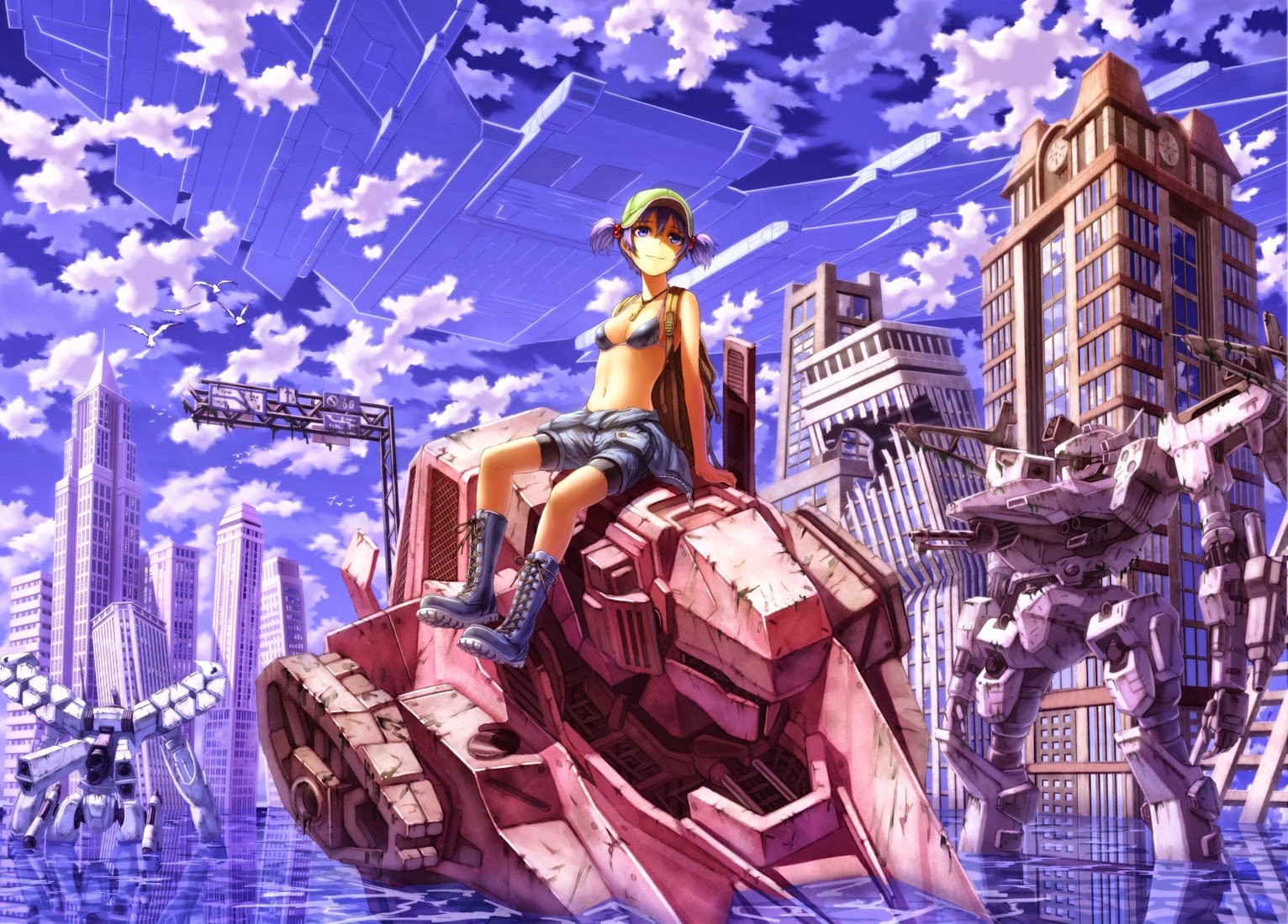#anime Girls, #kawashiro Nitori , #anime, #armored - Armored Core Touhou , HD Wallpaper & Backgrounds