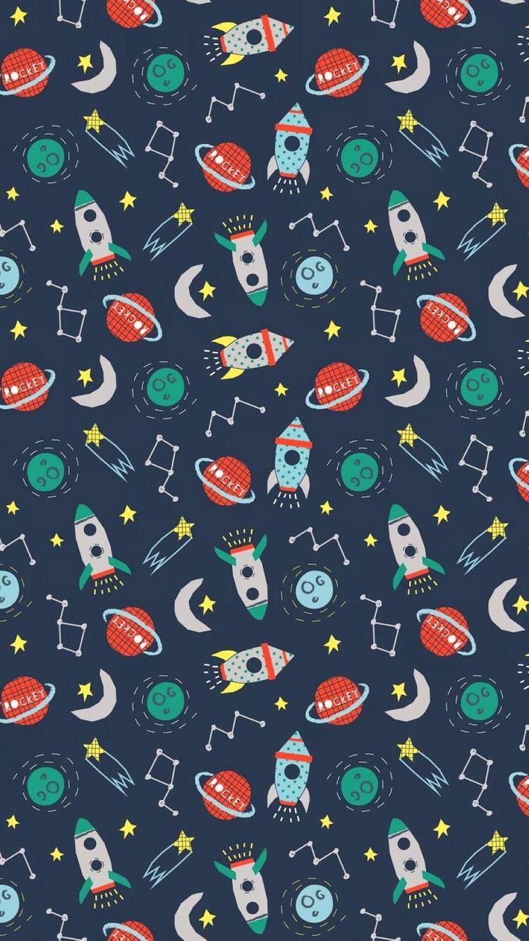 Coolest Wallpaper Ever - Cute Space Pattern Background , HD Wallpaper & Backgrounds