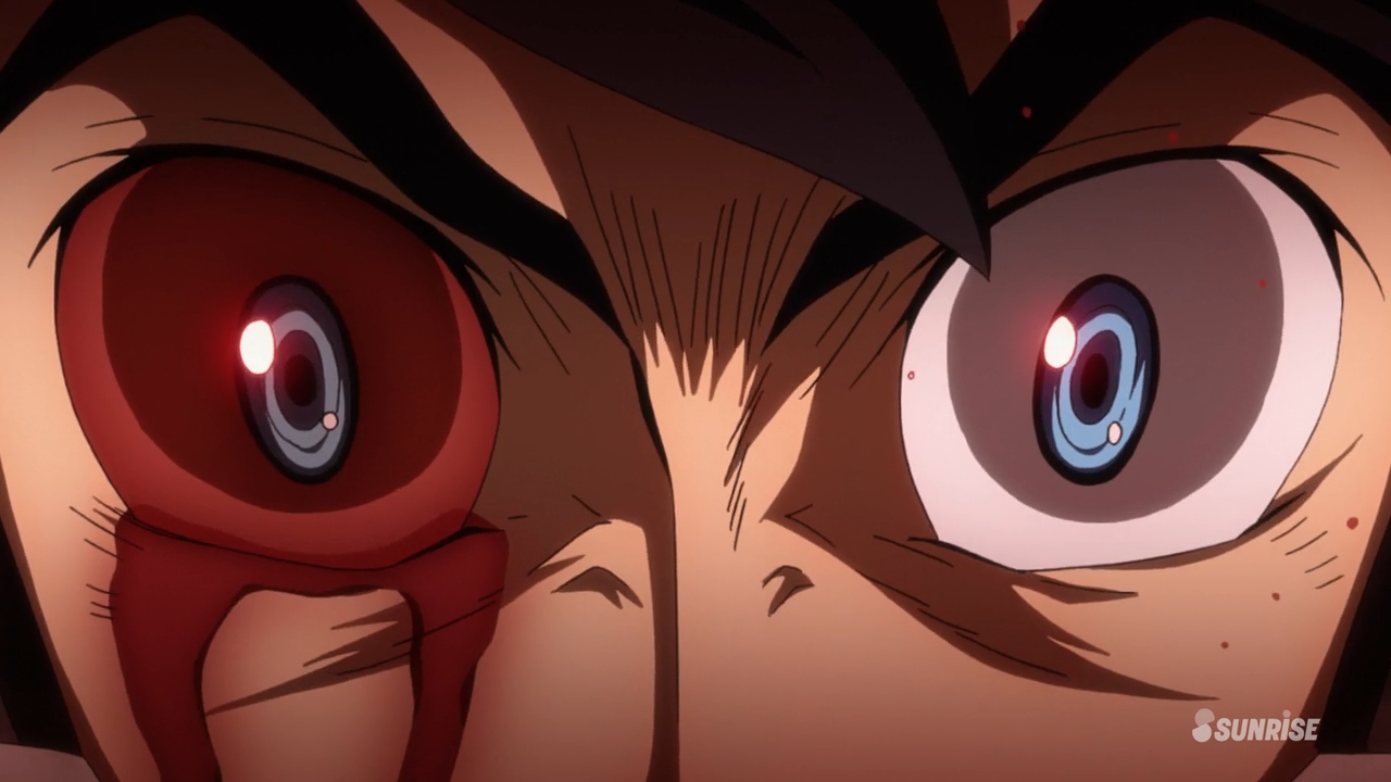 Mobile Suit Gundam Iron Blooded Orphans 2nd Season - Mikazuki Augus Blood Eyes , HD Wallpaper & Backgrounds