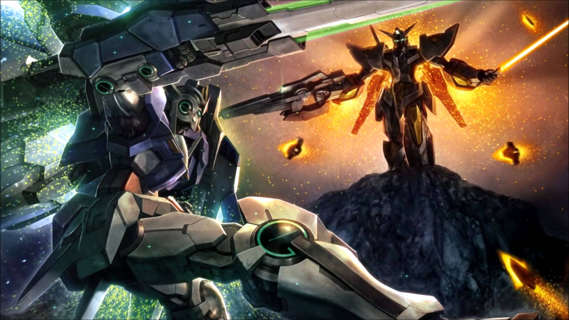 Just Some Gundam Wallpapers I Use - Gundam 00 Battle , HD Wallpaper & Backgrounds