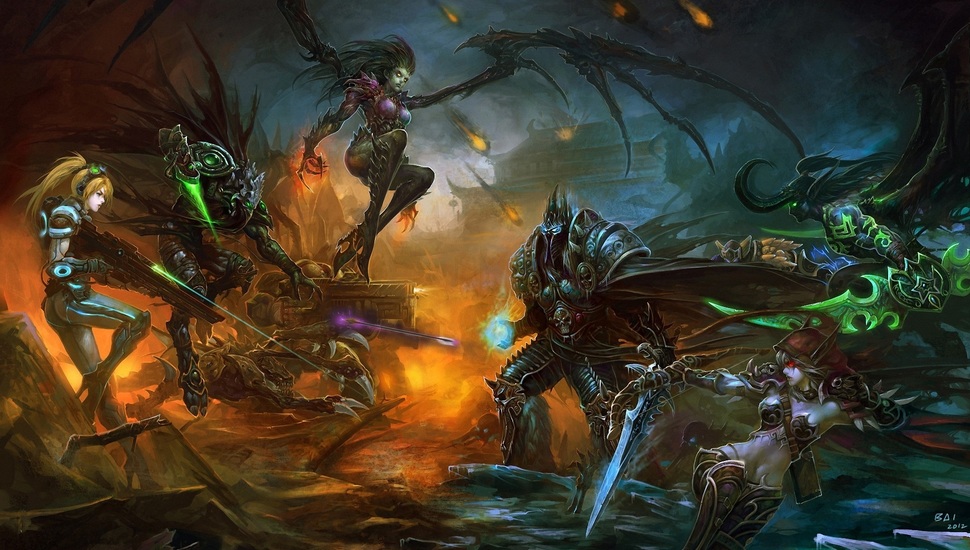 Starcraft Vs Warcraft , HD Wallpaper & Backgrounds