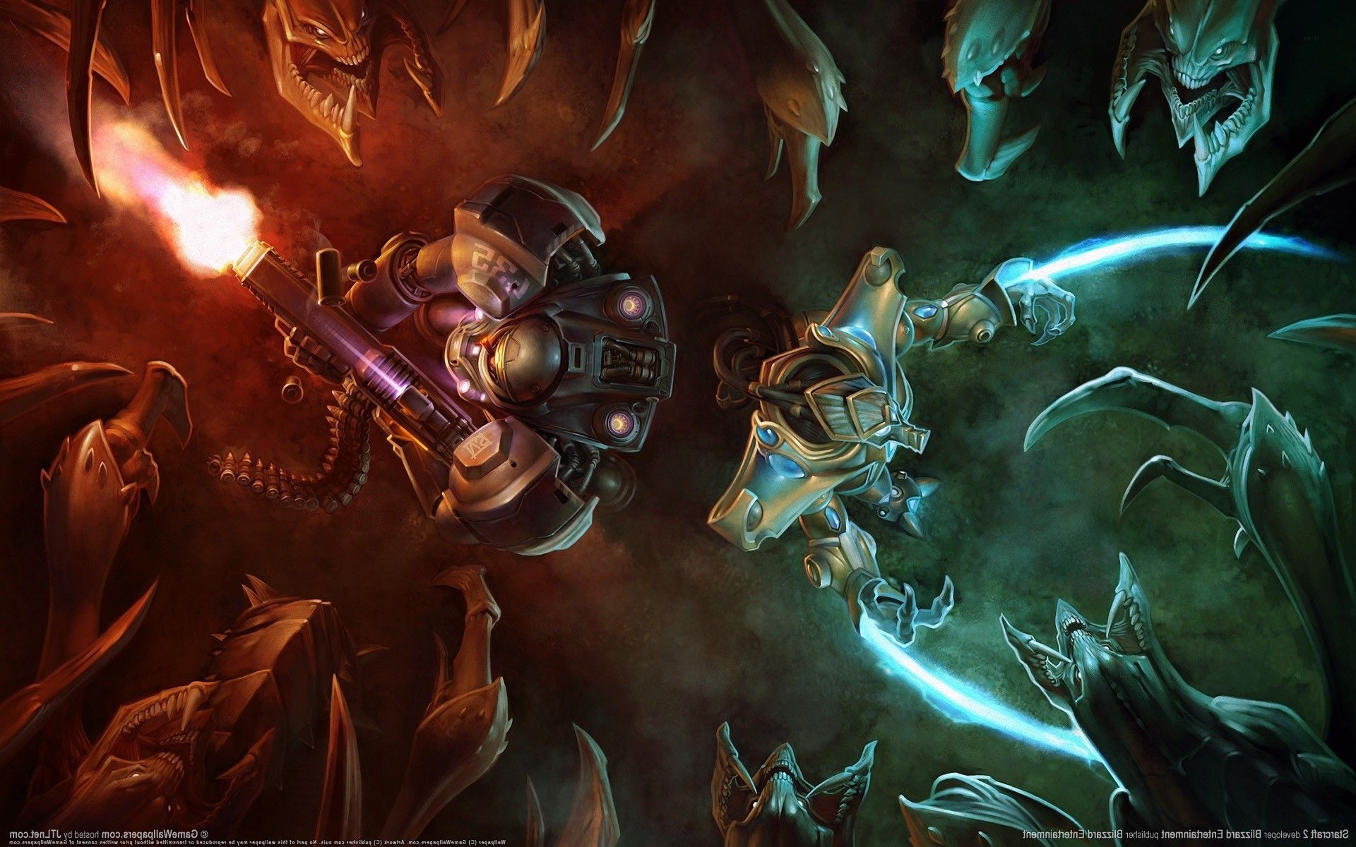 9 Nova Hd Wallpapers - Starcraft Protoss And Terran , HD Wallpaper & Backgrounds