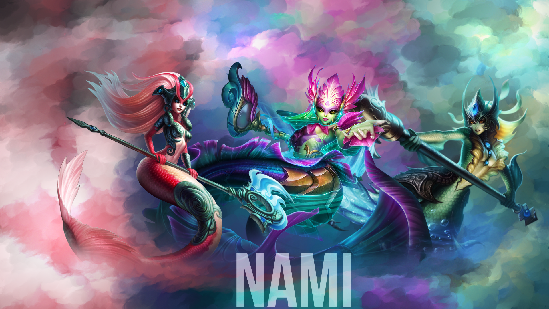 Nami Skins Wallpaper - Lol All Nami Skins , HD Wallpaper & Backgrounds