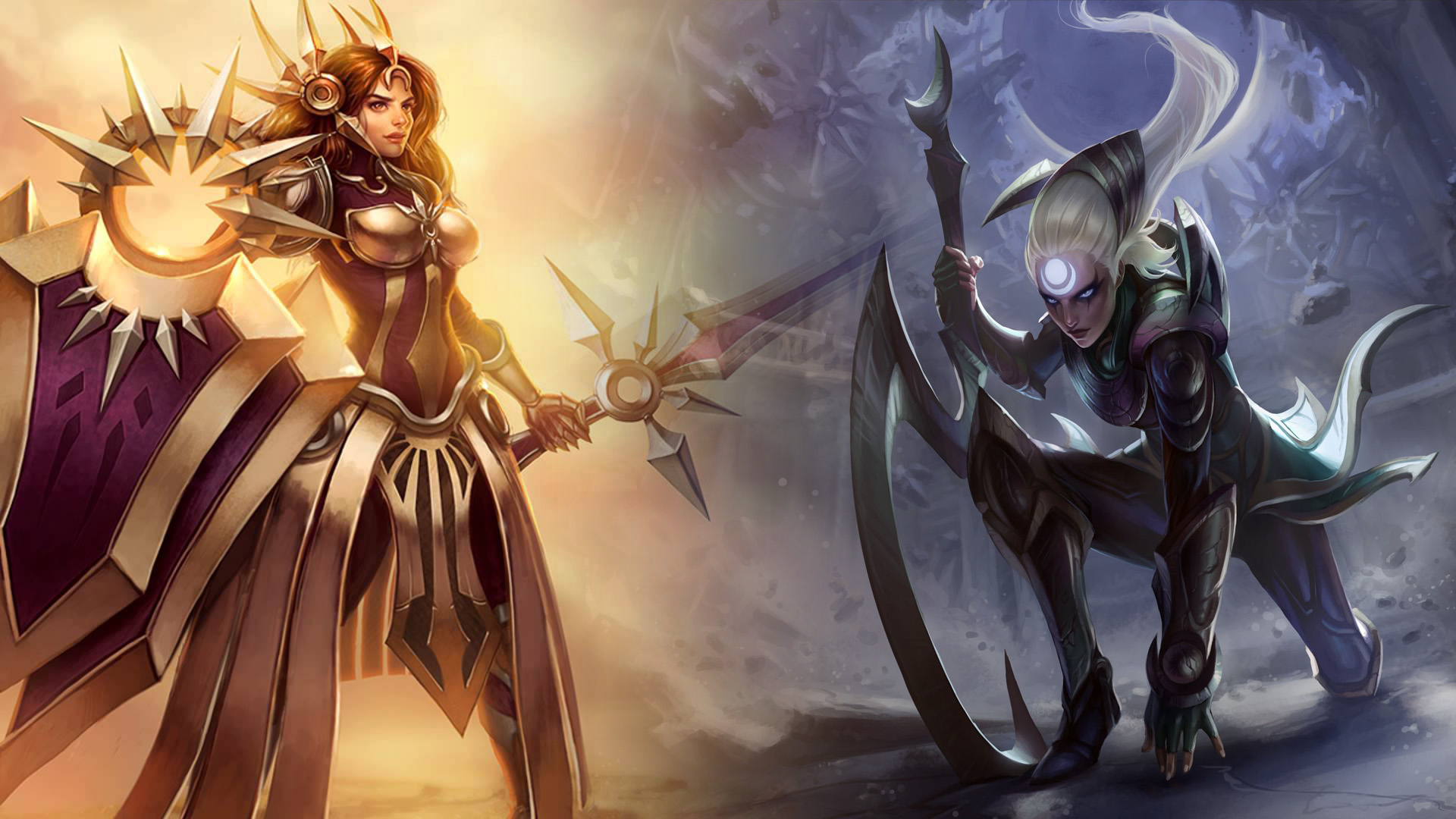 Gay Couple Wallpaper - League Of Legends Diana , HD Wallpaper & Backgrounds