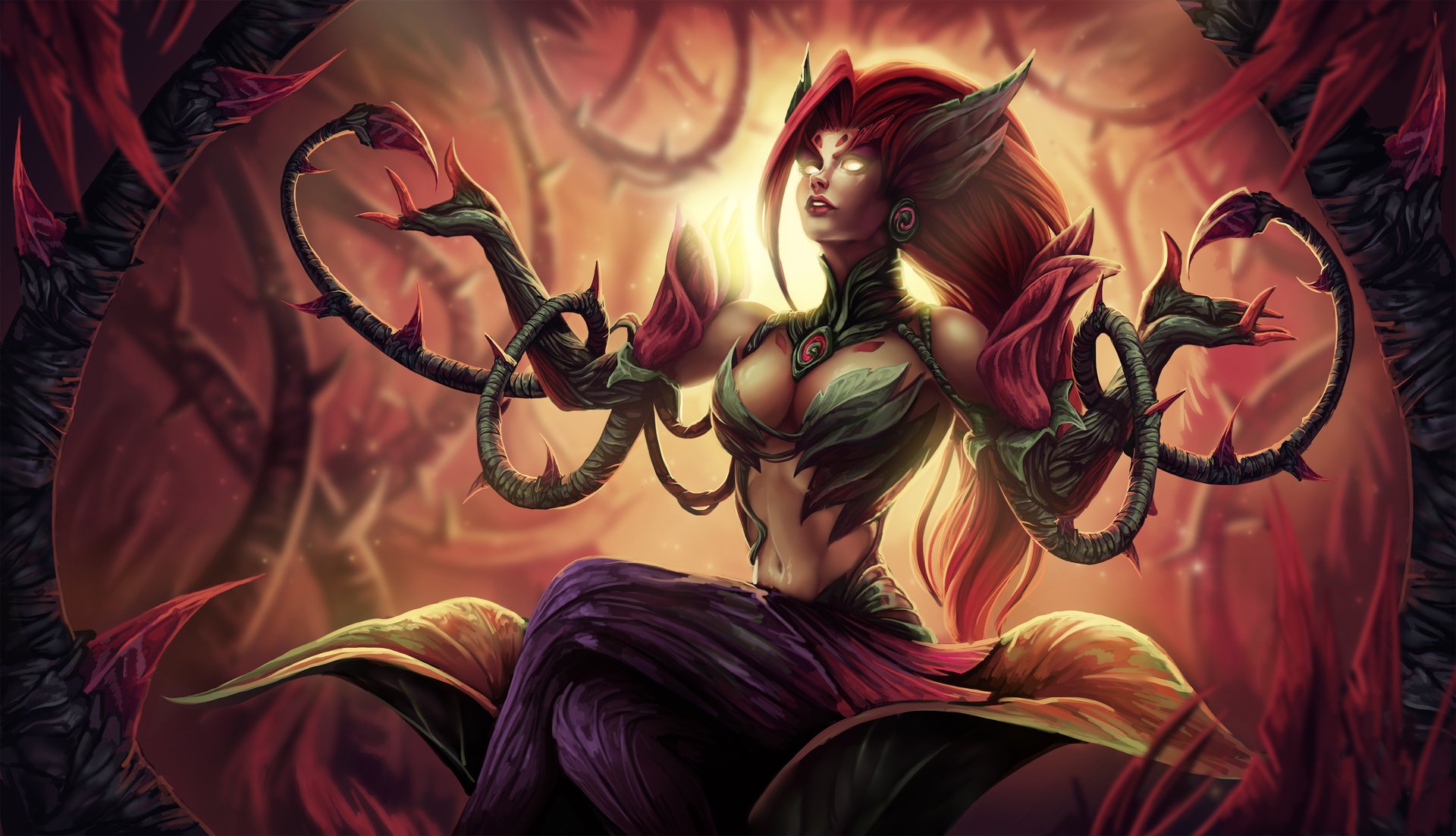 [deleted] A Promising Garden ~ My Zyra Painting - Zyra New Splash Art , HD Wallpaper & Backgrounds