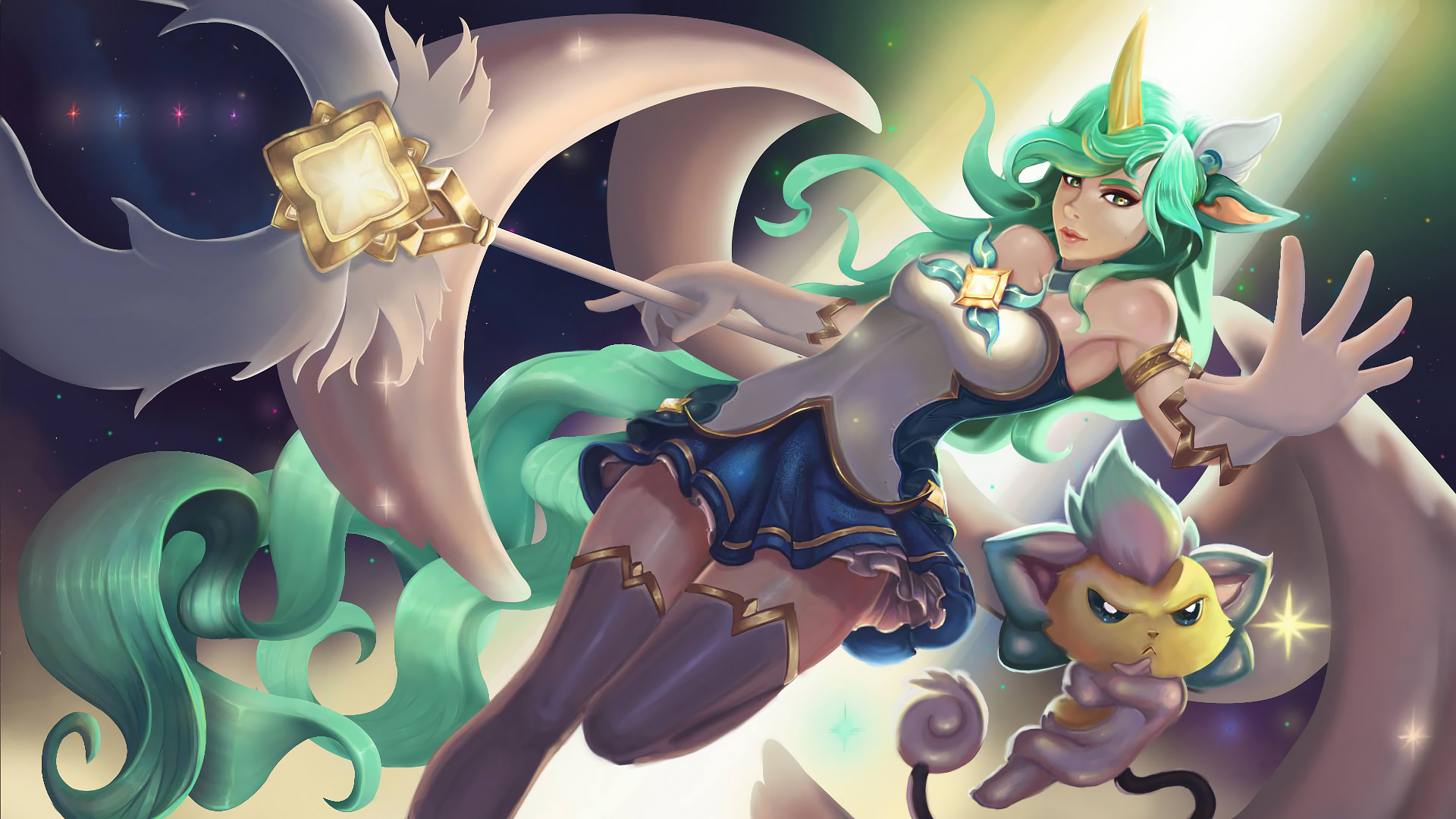 Star Guardian Soraka By Hgeard Hd Wallpaper Background - Soraka Star Guardian Fanart , HD Wallpaper & Backgrounds