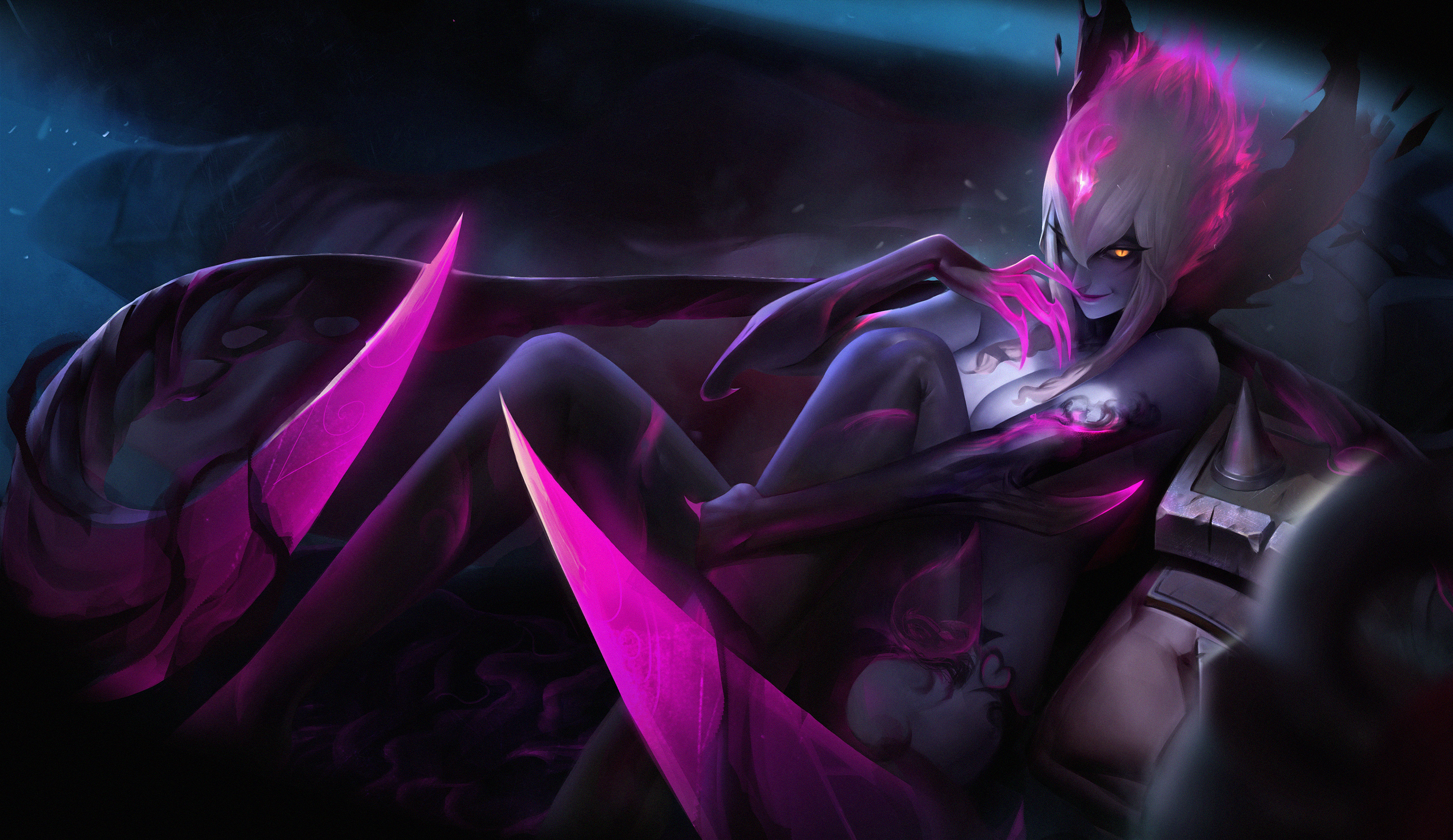 Evelynn Rework By 불타는연필심 Hd Wallpaper Background Fan - Lol Evelynn , HD Wallpaper & Backgrounds