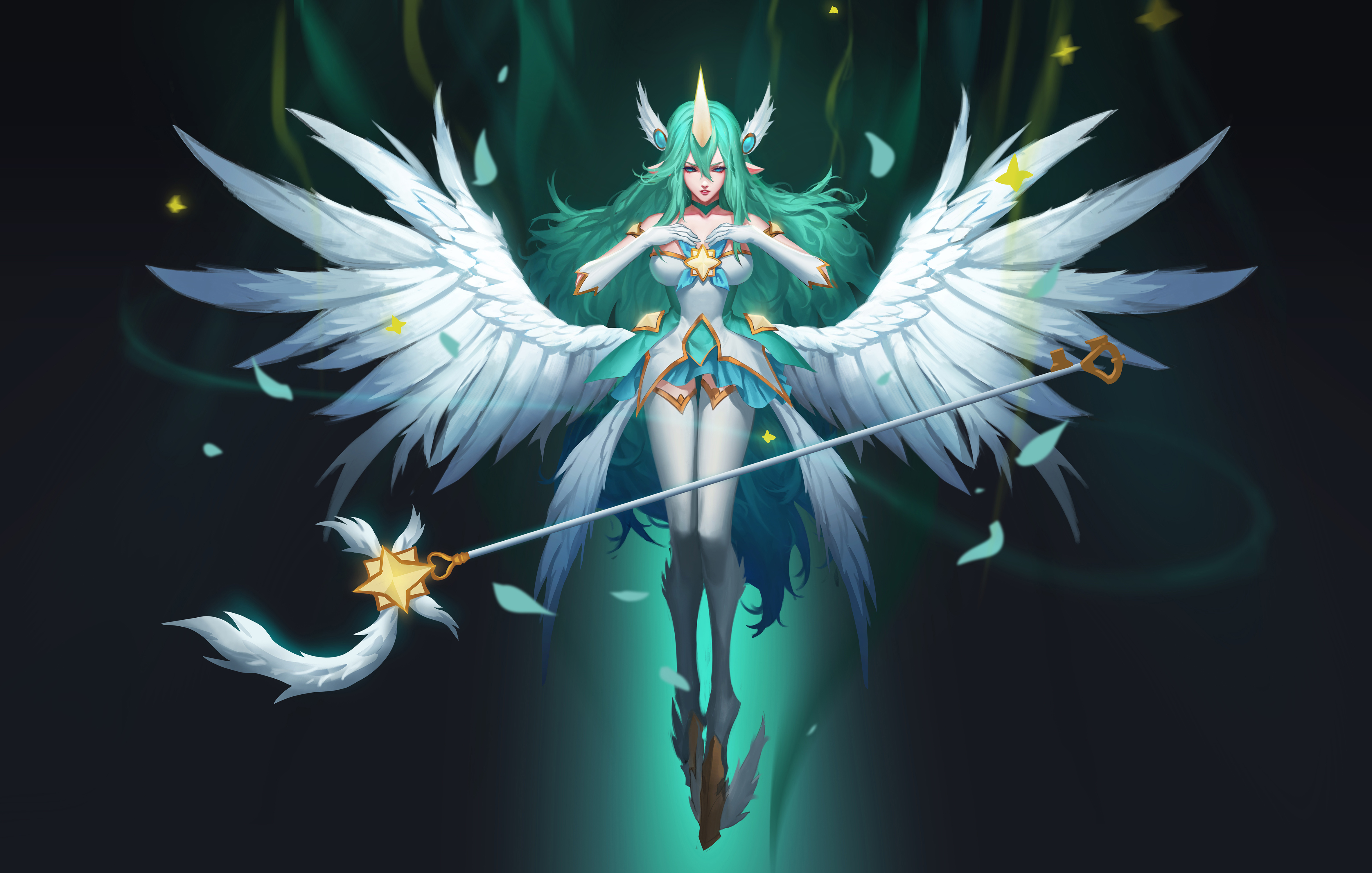 Star Guardian Soraka By 定点-爆破 Hd 4k Wallpaper Background - Star Guardian Soraka Background , HD Wallpaper & Backgrounds