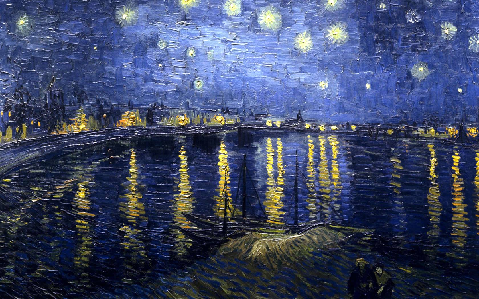 Fine Art Wallpaper - Gogh Starry Night Over The Rhone , HD Wallpaper & Backgrounds