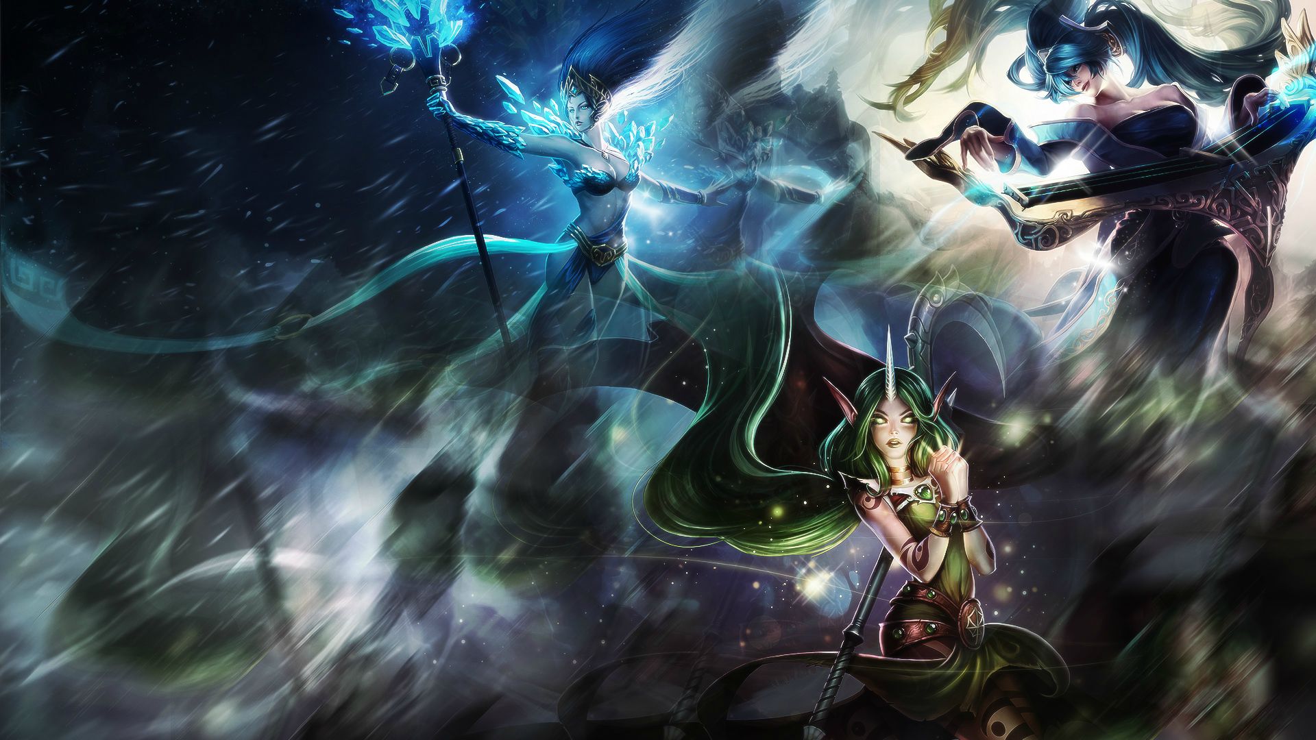 Janna, Sona & Soraka Wallpaper - Sona Wallpaper Full Hd , HD Wallpaper & Backgrounds