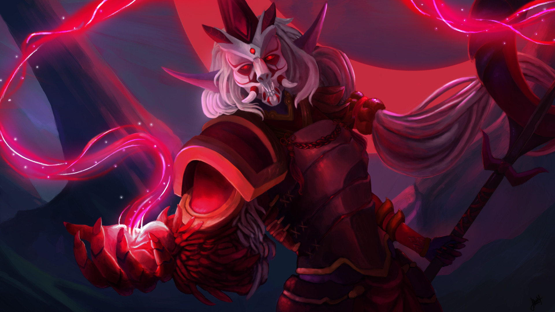 Blood Moon Soraka - Blood Moon Splash Arts , HD Wallpaper & Backgrounds