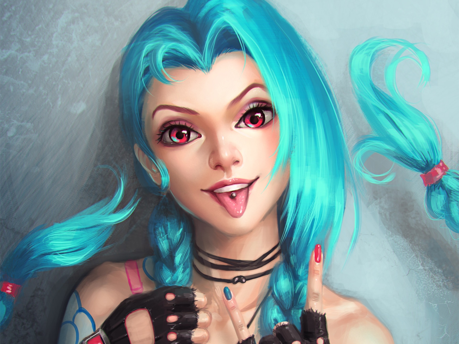 Jinx, League Of Legends, Blue Hair Girl Wallpaper - Jinx Lol , HD Wallpaper & Backgrounds