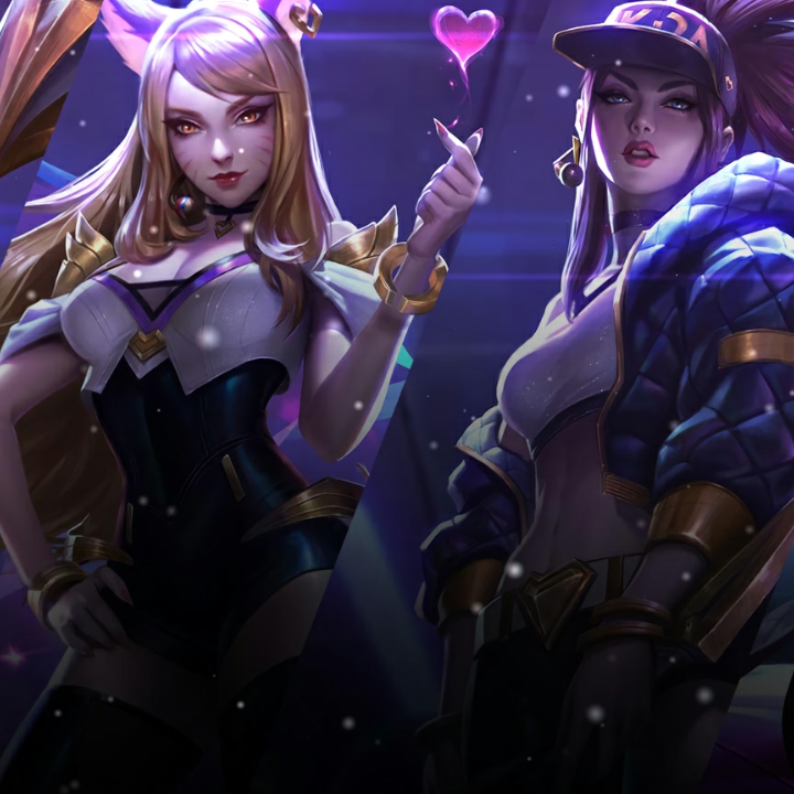 Kda Kaisa Ahri Akali Evelynn Combined Splash Art Hd - K Da Akali Kda League Of Legends , HD Wallpaper & Backgrounds