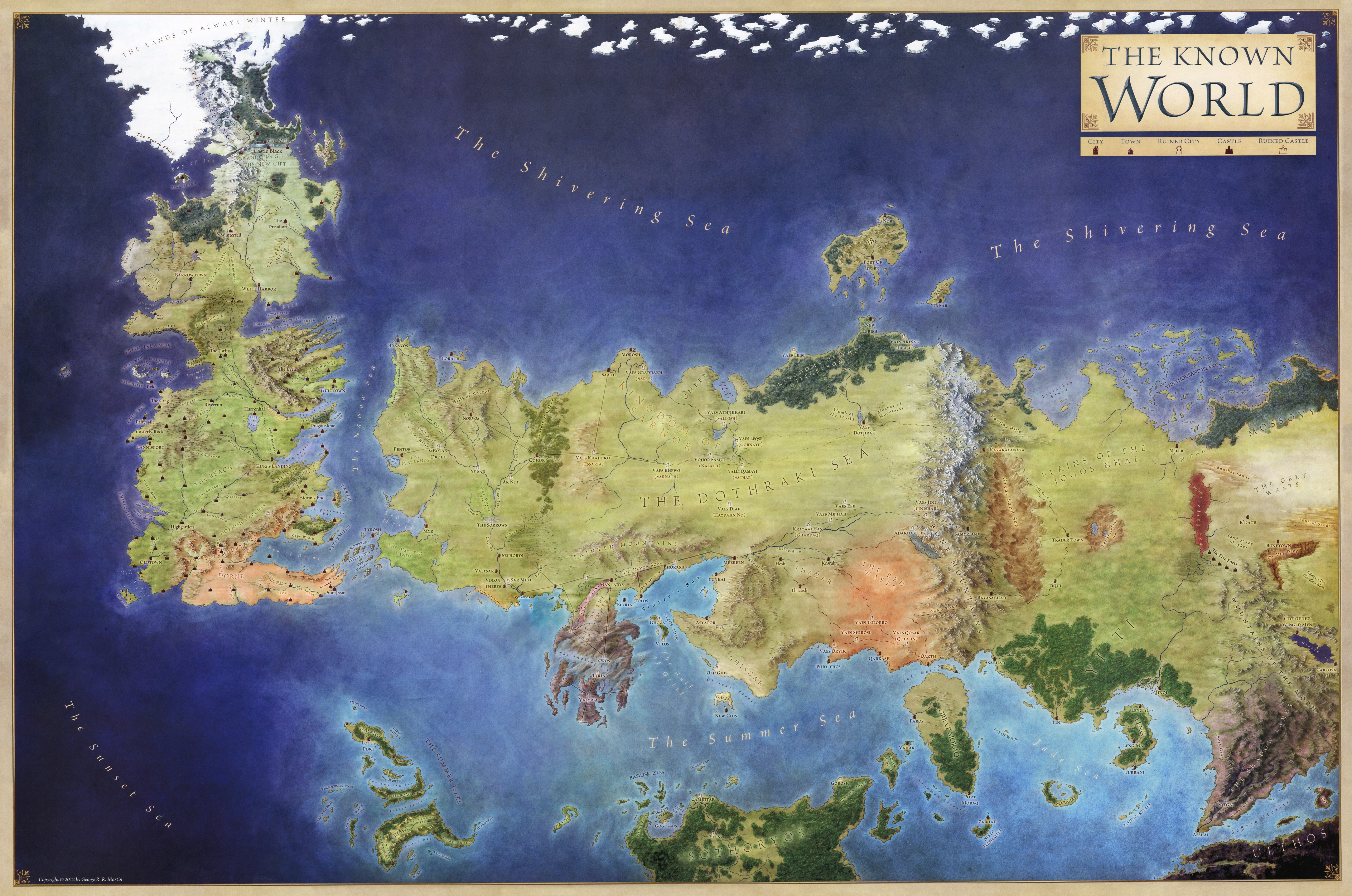 Game Of Thrones Known World Map Wallpaper - Lands Of Ice And Fire Map Book , HD Wallpaper & Backgrounds