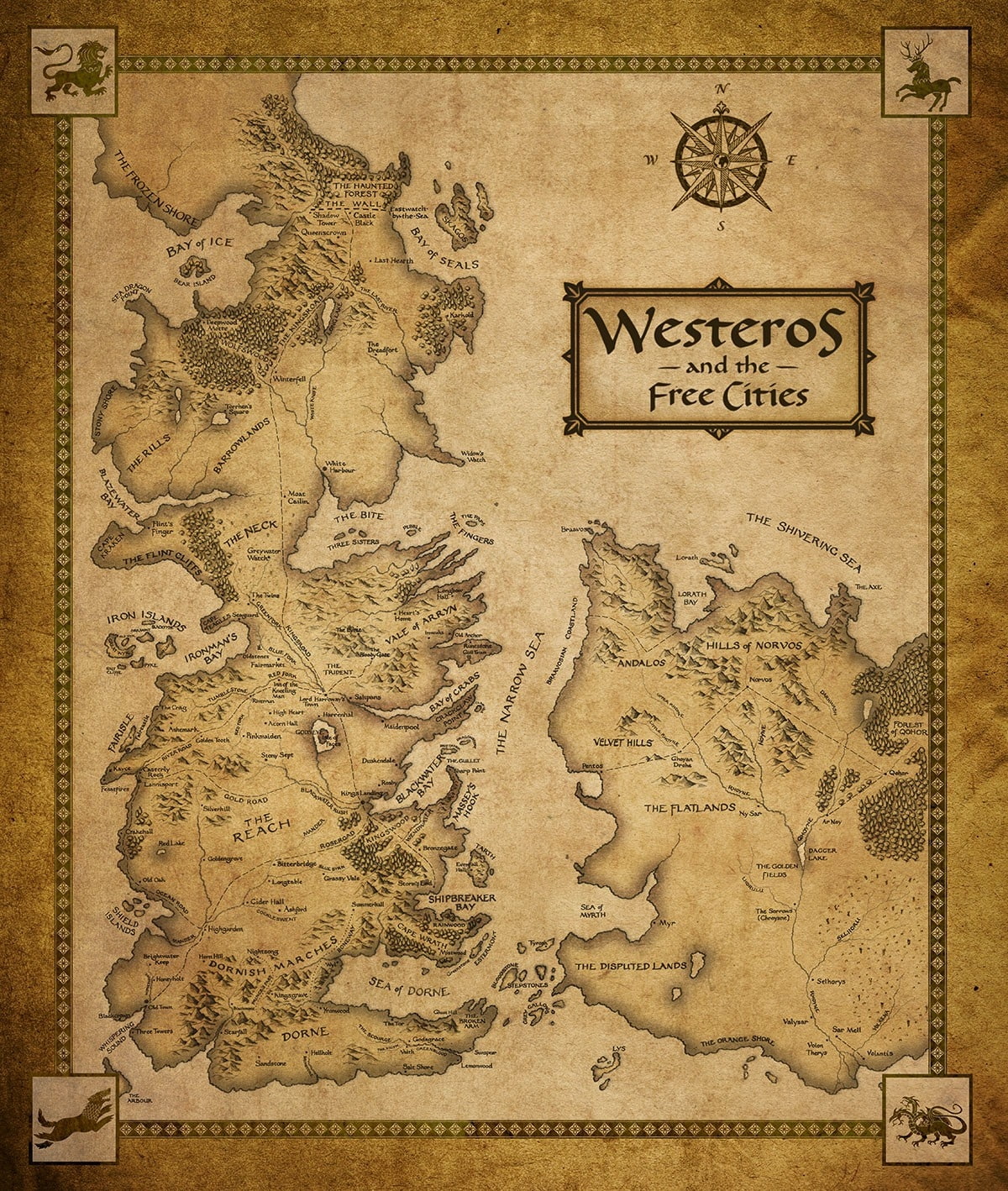 Fantasy Art Books Maps Game Of Thrones A Song Of Ice Mapa Game