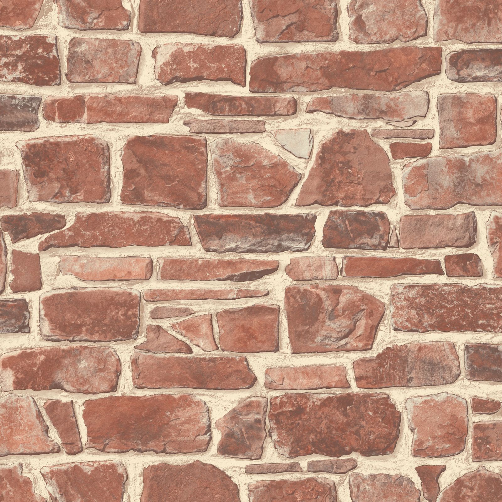 Details About Red Stone Wall Wallpaper - New Wall , HD Wallpaper & Backgrounds