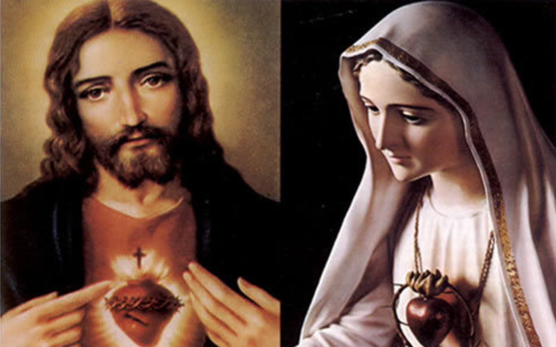 Jesus Y Maria - Sacred Heart Of Jesus And Immaculate Heart , HD Wallpaper & Backgrounds