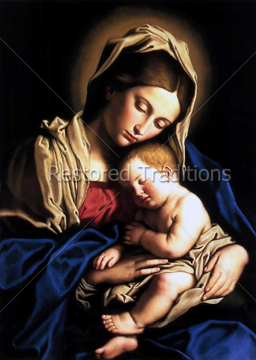 Our Lady Of Perpetual Help Orazio Gentileschi, Mother - Mother Mary And Child Jesus , HD Wallpaper & Backgrounds