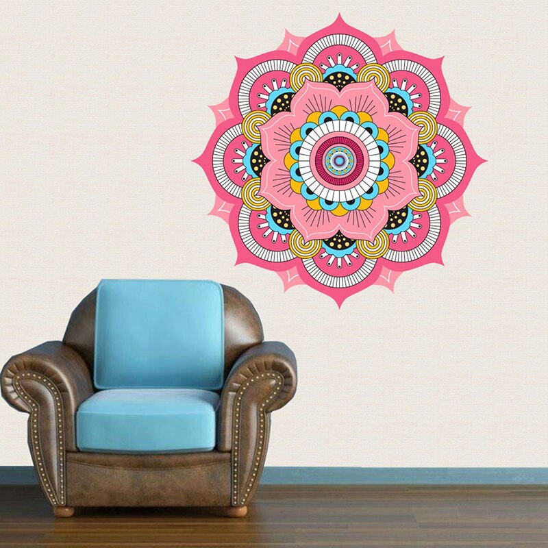 Buddhism Colorful India Mandala Wall Stickers For Living - Colorful Mandala , HD Wallpaper & Backgrounds