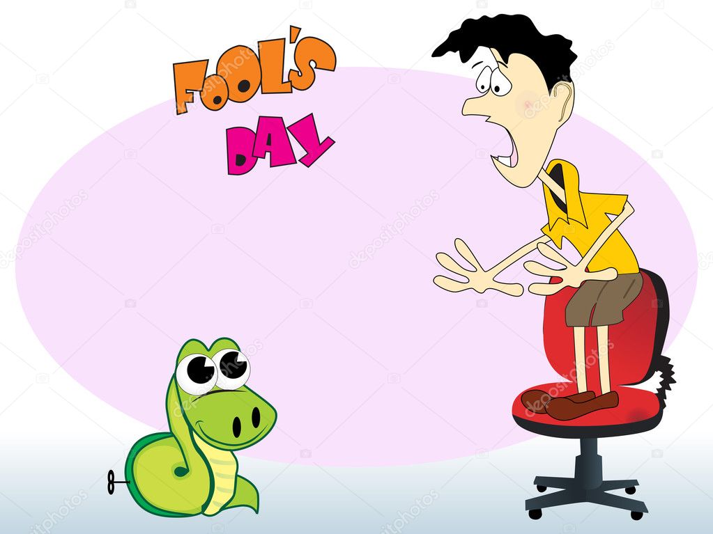 Abstract Fool Day Background, Wallpaper Stock Illustration - Running Cartoon , HD Wallpaper & Backgrounds