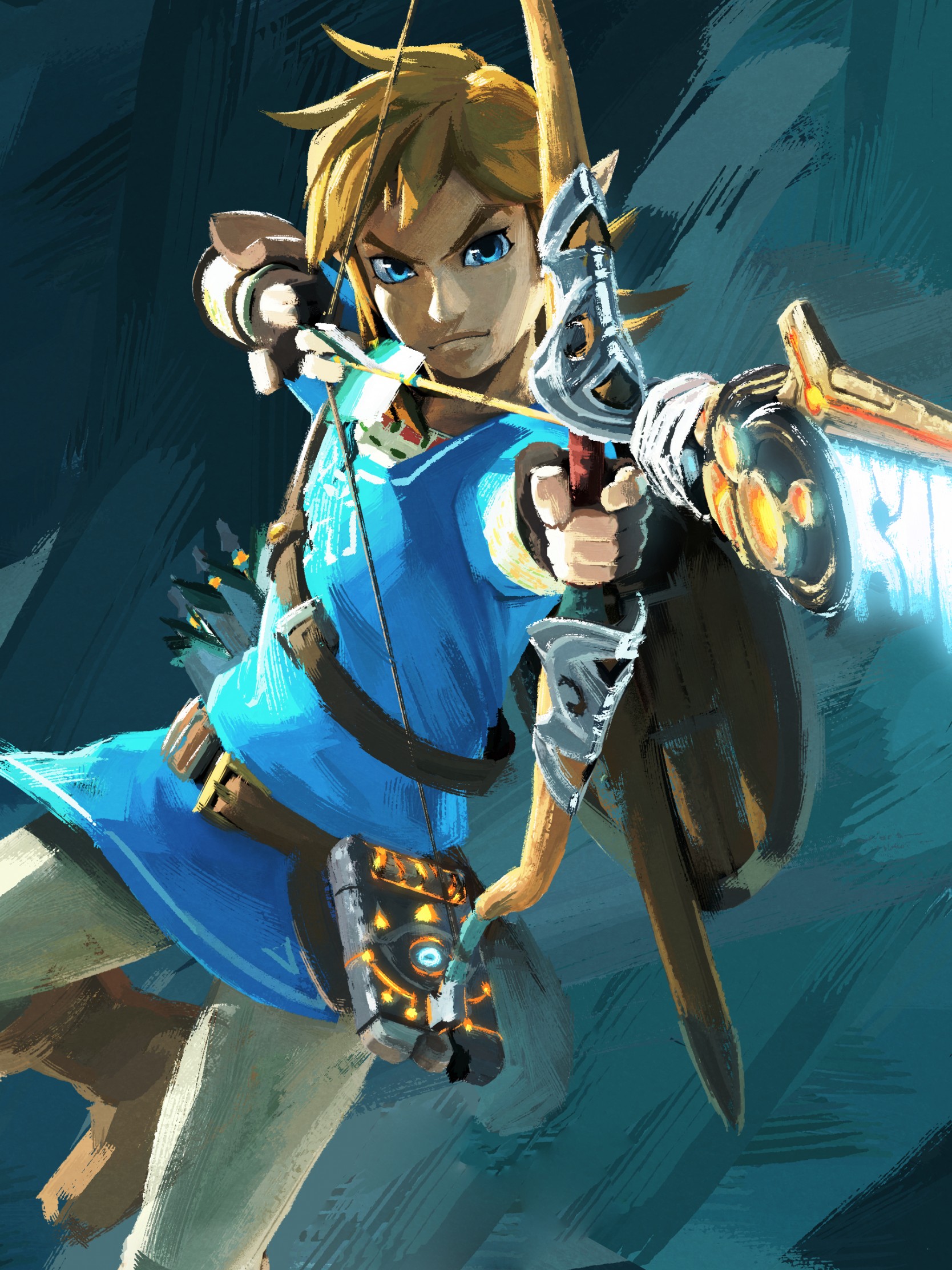 Download Wallpaper - Breath Of The Wild Official Art , HD Wallpaper & Backgrounds