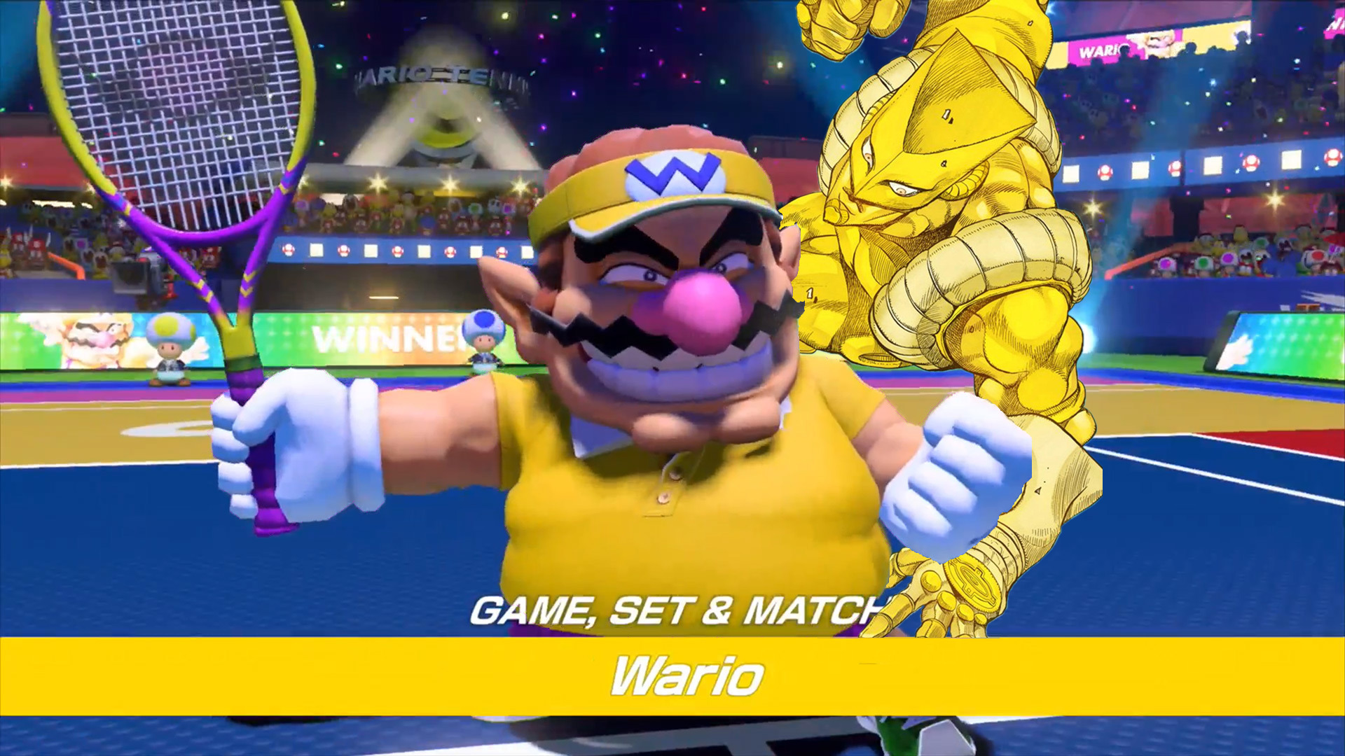 Ri Winne In Game Set & Match Wario - Wario Mario Tennis Aces , HD Wallpaper & Backgrounds