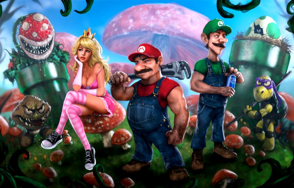 Wallpaper Mario Luigi Princess Peach Mario Bros Goomba - Super Mario Il Film , HD Wallpaper & Backgrounds