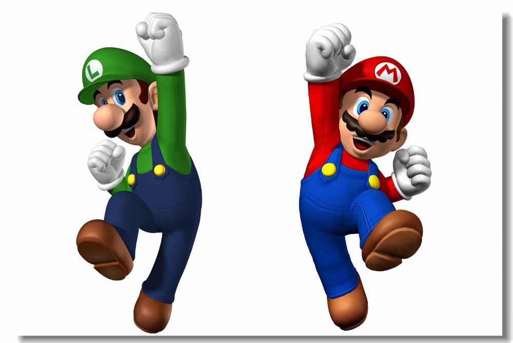 Custom Canvas Wall Painting Super Mario Brothers Poster - Super Mario And His Friend , HD Wallpaper & Backgrounds
