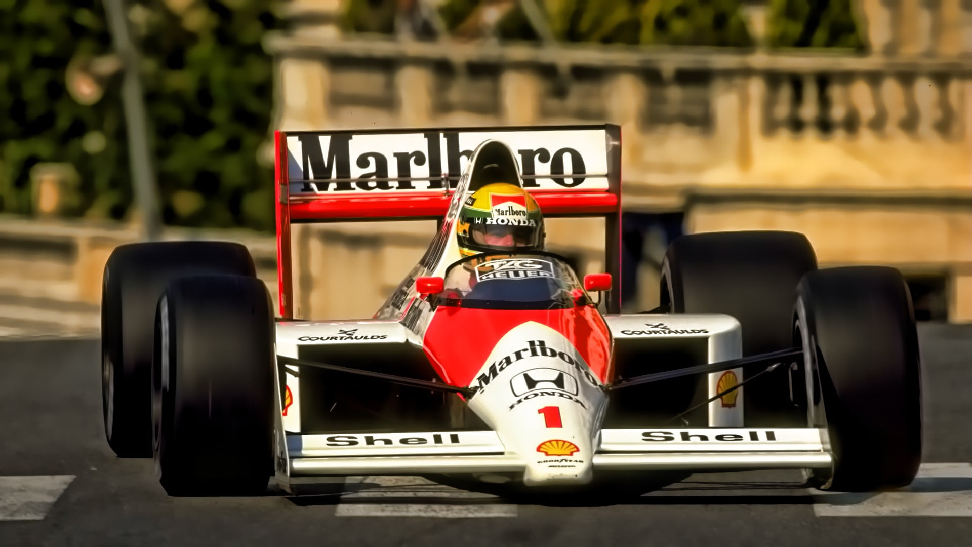 Red And White Marlboro Go Kart, Ayrton Senna, Formula - Mclaren Mp4 5 Ayrton Senna , HD Wallpaper & Backgrounds