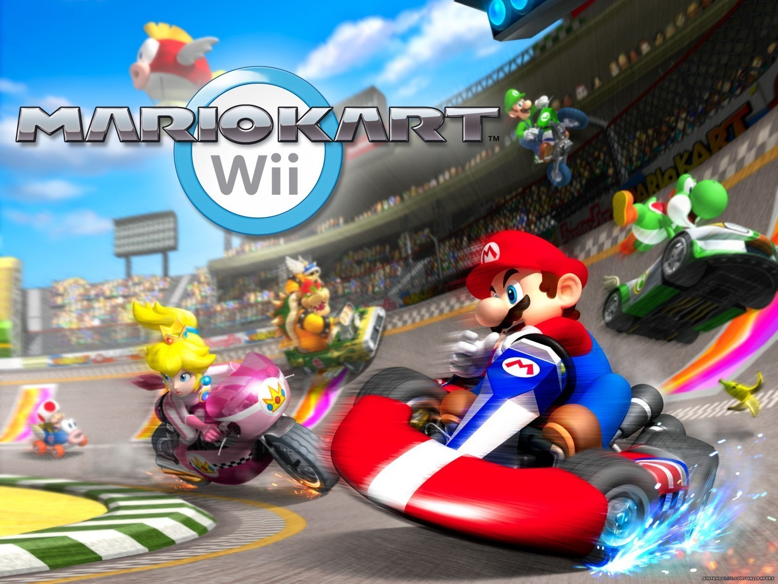 Mario Kart Wallpaper - Mario Kart Wii Background , HD Wallpaper & Backgrounds