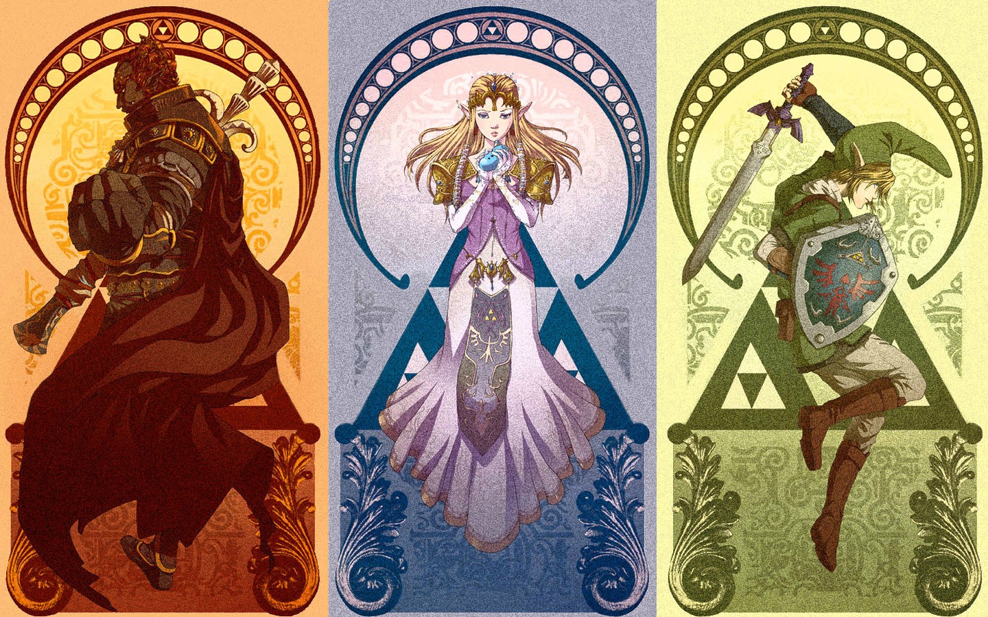 Download Original - Triforce Link Zelda Ganon , HD Wallpaper & Backgrounds