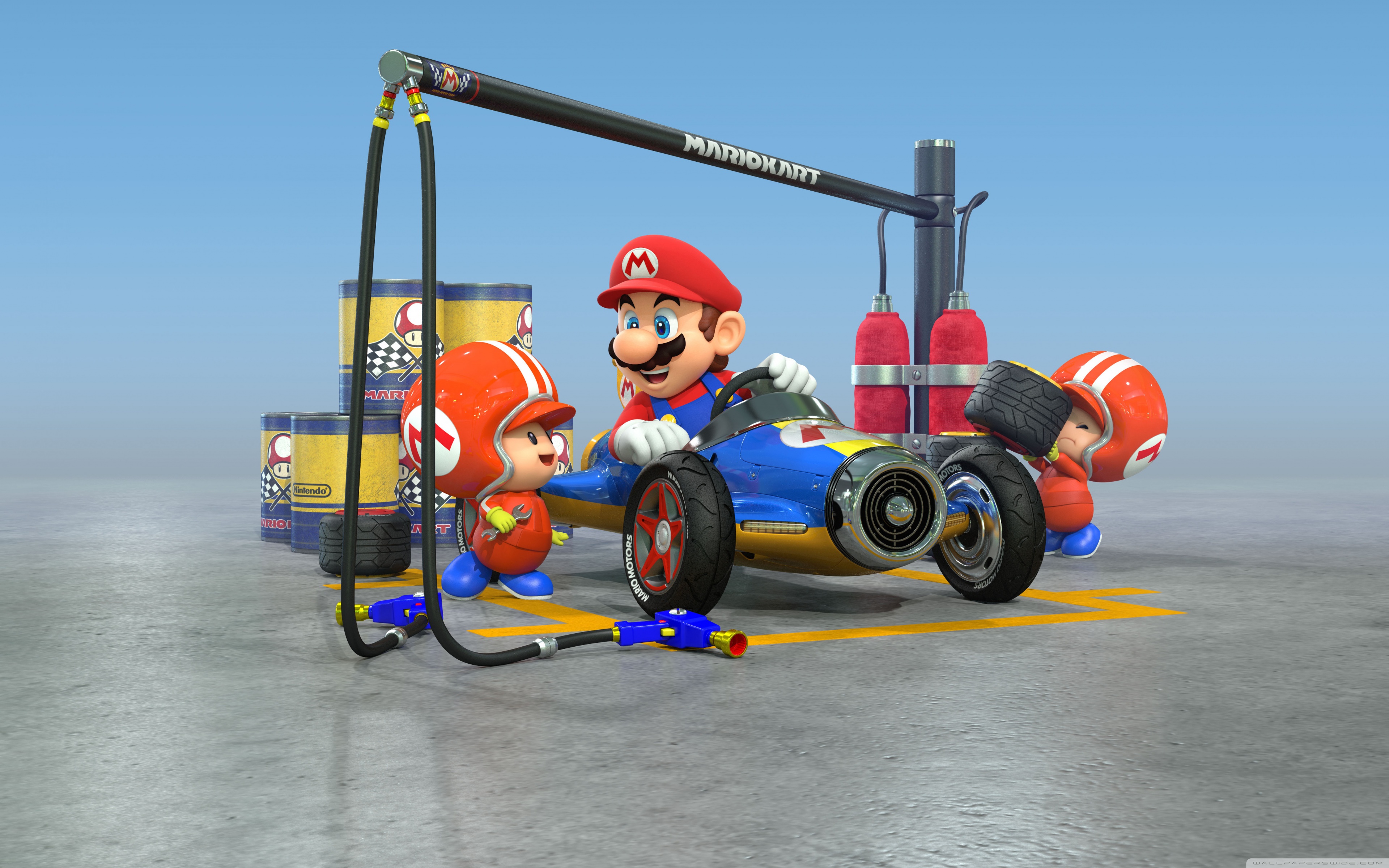 Wide - Mario Kart 8 Toads , HD Wallpaper & Backgrounds
