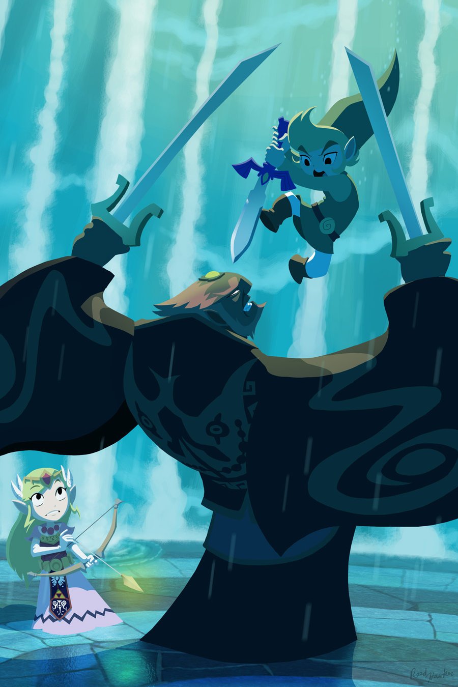 Link Hyaaaa Zelda Oh My Is He Really Gonna Ganondorf - Legend Of Zelda Wind Waker Iphone , HD Wallpaper & Backgrounds