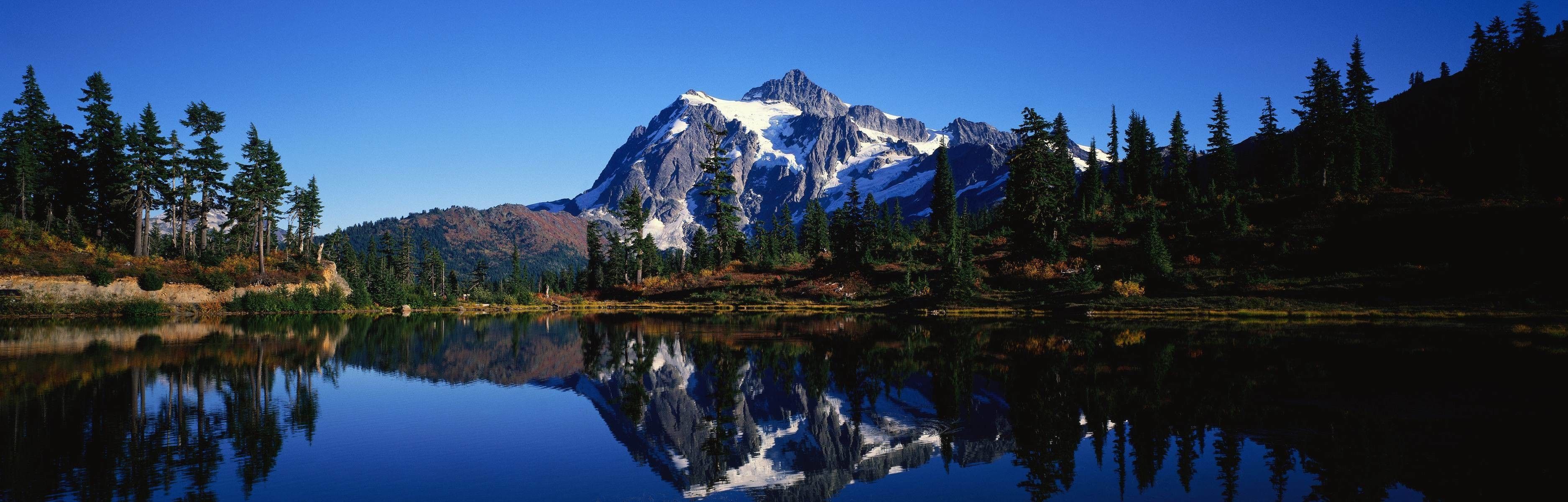 Dual Screen Wallpaper - North Cascades National Park, Mount Shuksan , HD Wallpaper & Backgrounds