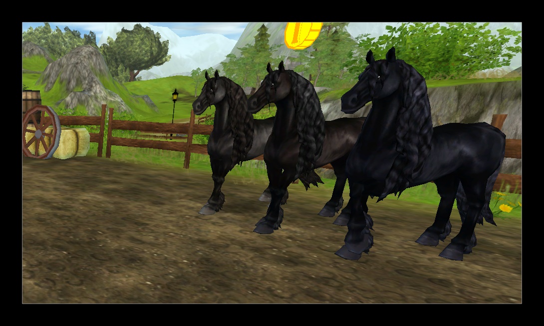 Friesian Horses - Caballos De Star Stable , HD Wallpaper & Backgrounds