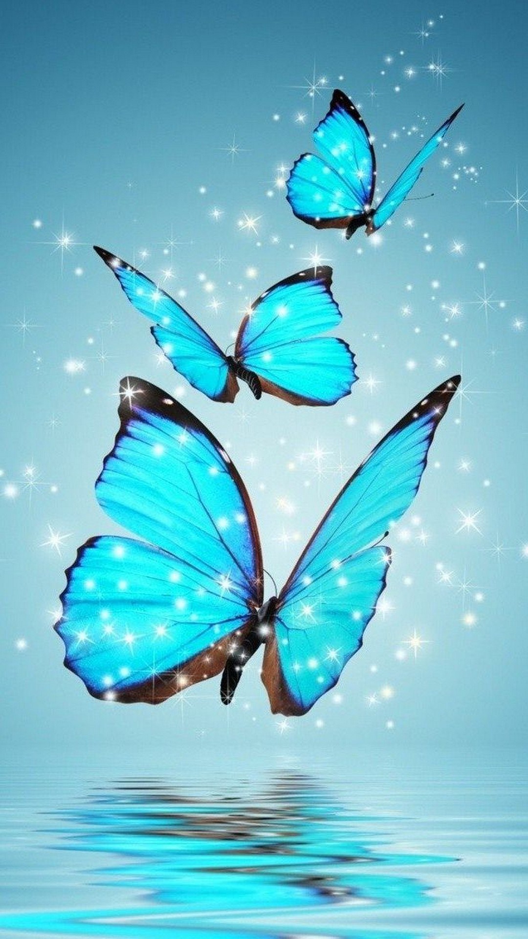 Blue Butterfly Wallpaper Mobile Android 2019 Cute Wallpapers - Fb Cover Background Butterfly , HD Wallpaper & Backgrounds