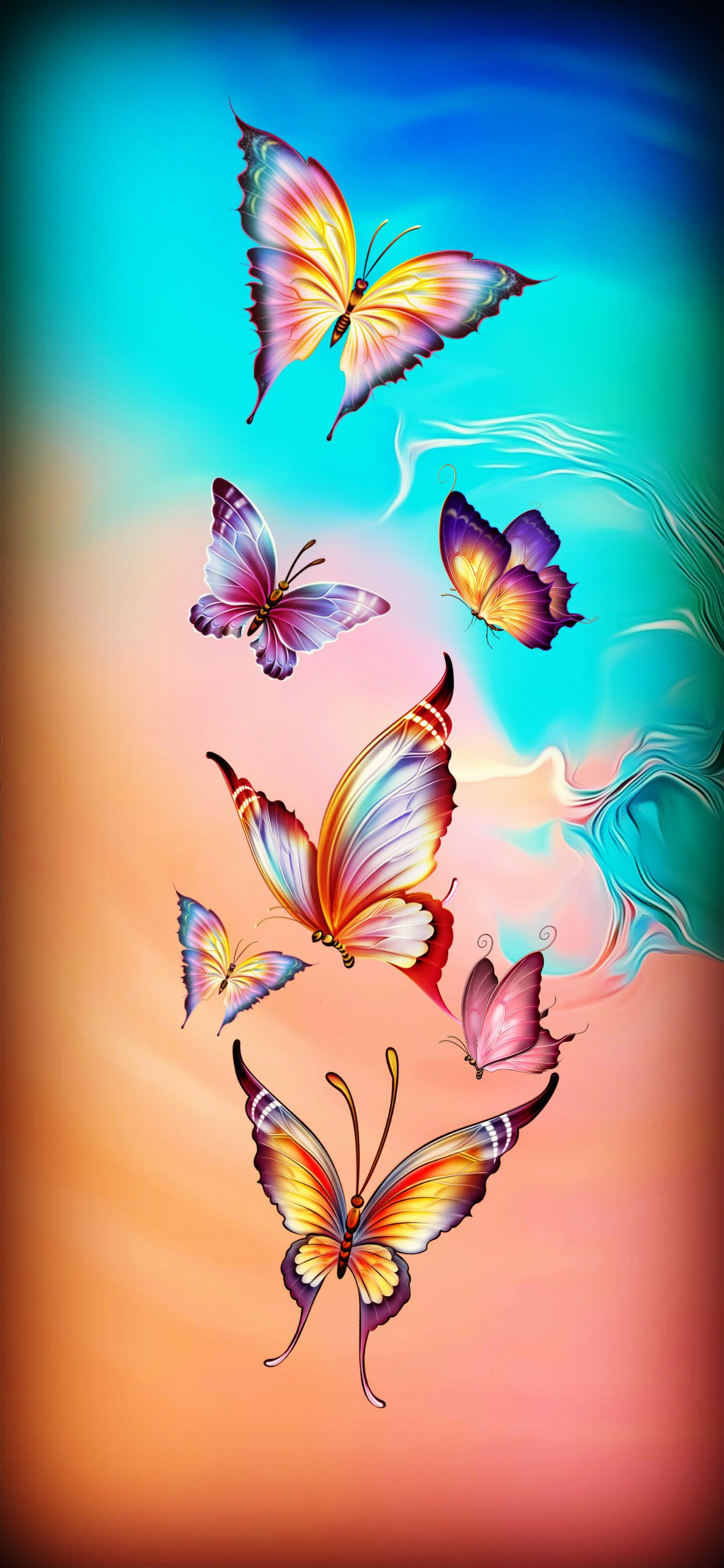 Butterflies - Brush-footed Butterfly , HD Wallpaper & Backgrounds